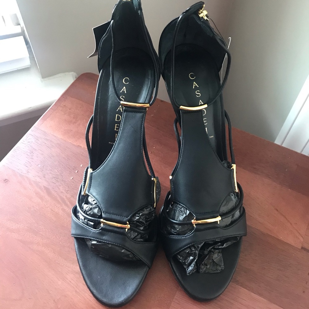 Black Casadei TRIKINI Sandals in US11. Brand New